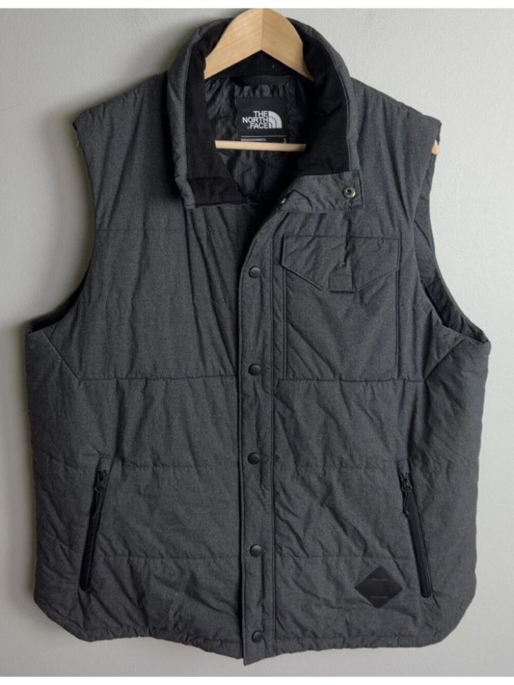 The North Face Grey Quilted Insulated Puffer Vest NF00CYK2 Size Large Men’s